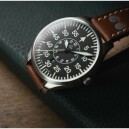 Montre Laco aviateur Z&uuml;rich acier 861806.2.D pos&eacute;e