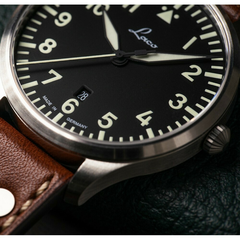 Montre Laco pilote acier Genf 861807.2.D detail