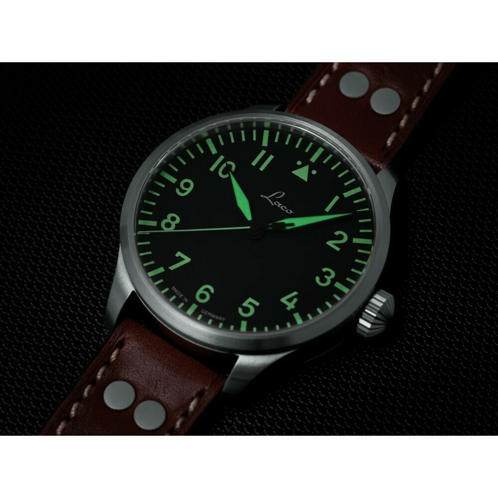 Montre Laco automatique Augsburg 39 cadran noir 861988 nuit