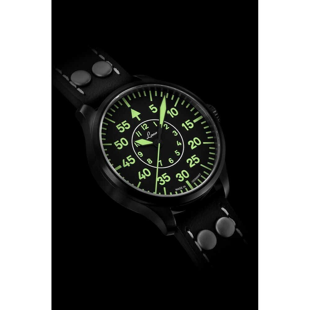 Montre Laco automatique Bielefeld pvd noir 861992 nuit