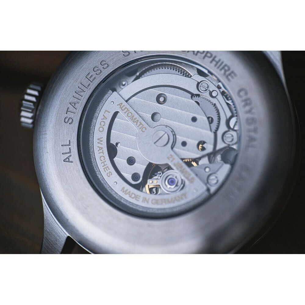 Montre Laco automatique Valencia 39 acier 862090 arriere