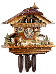 Horloge coucou chalet 8 jours musical femme à la fenêtre