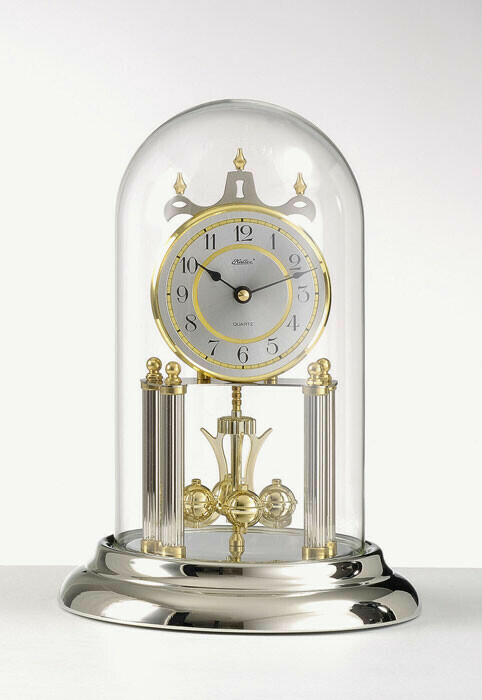 Pendule 400 jours argentée et dorée 30 cm