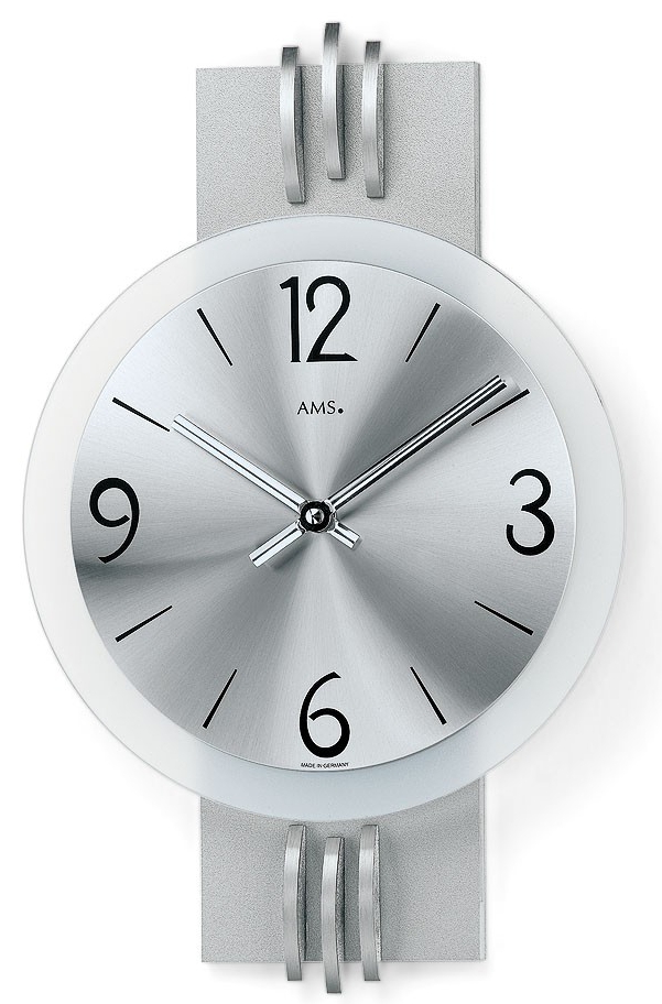 Horloge murale moderne full aluminium poli