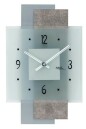 Horloge murale moderne en placage effet cuir