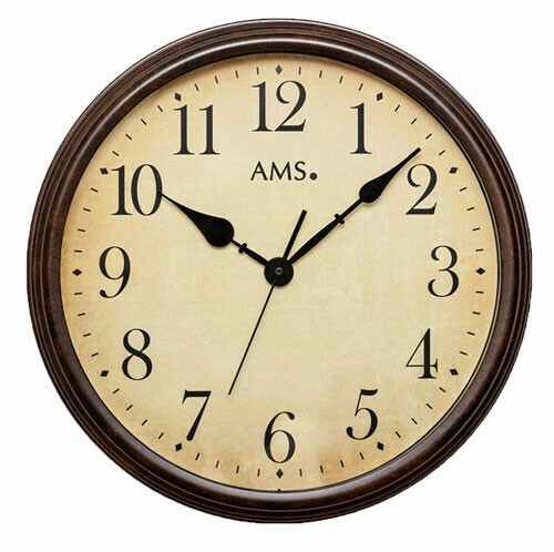 Pendule murale vintage étanche en métal marron