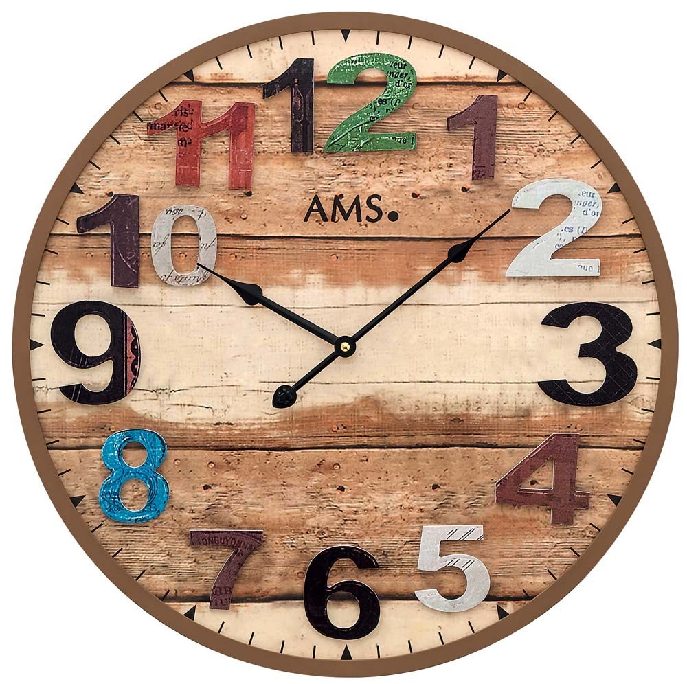 Horloge murale moderne en bois massif