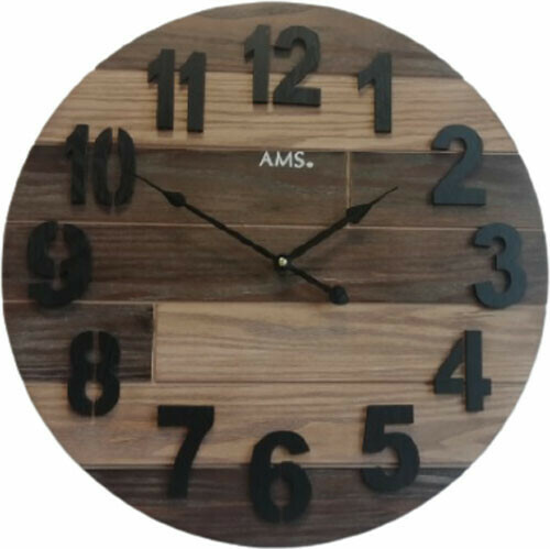 Horloge murale design en bois Ø 50 cm