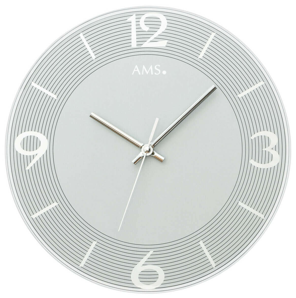 Horloge murale ronde silencieuse en verre