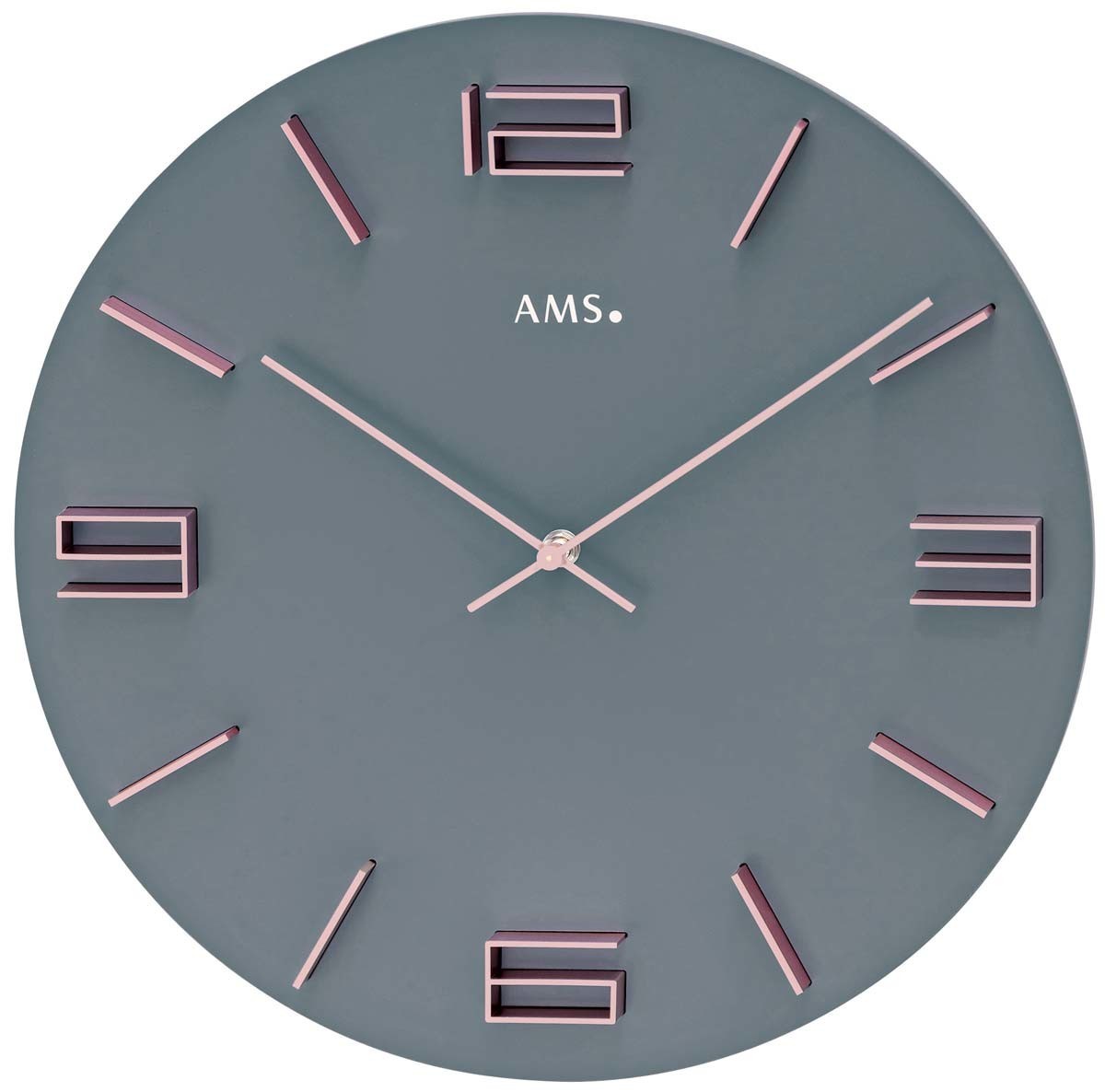 Horloge murale ronde moderne grise
