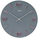 Horloge murale ronde moderne grise