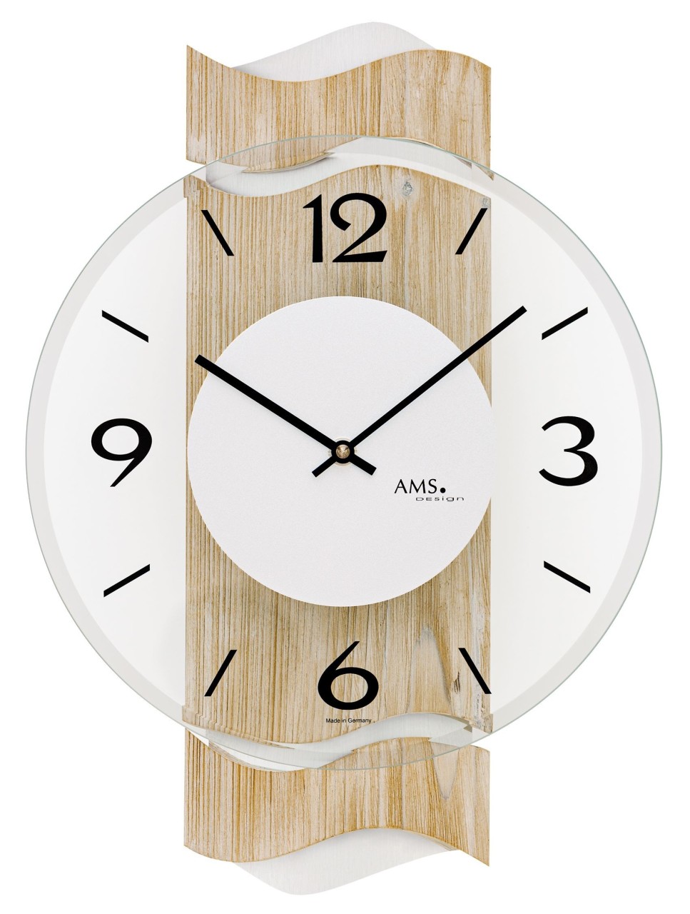 Horloge murale moderne &agrave; quartz en bois de Sonoma