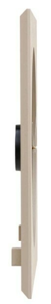 Horloge murale carr&eacute;e en bois chiffres romains_profil