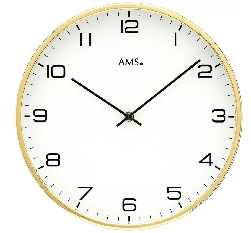 Horloge murale lisible dor&eacute;e &Oslash; 30 cm