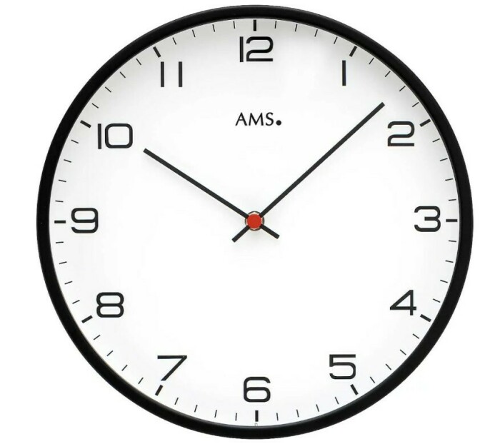 Horloge murale lisible noire Ø 30 cm