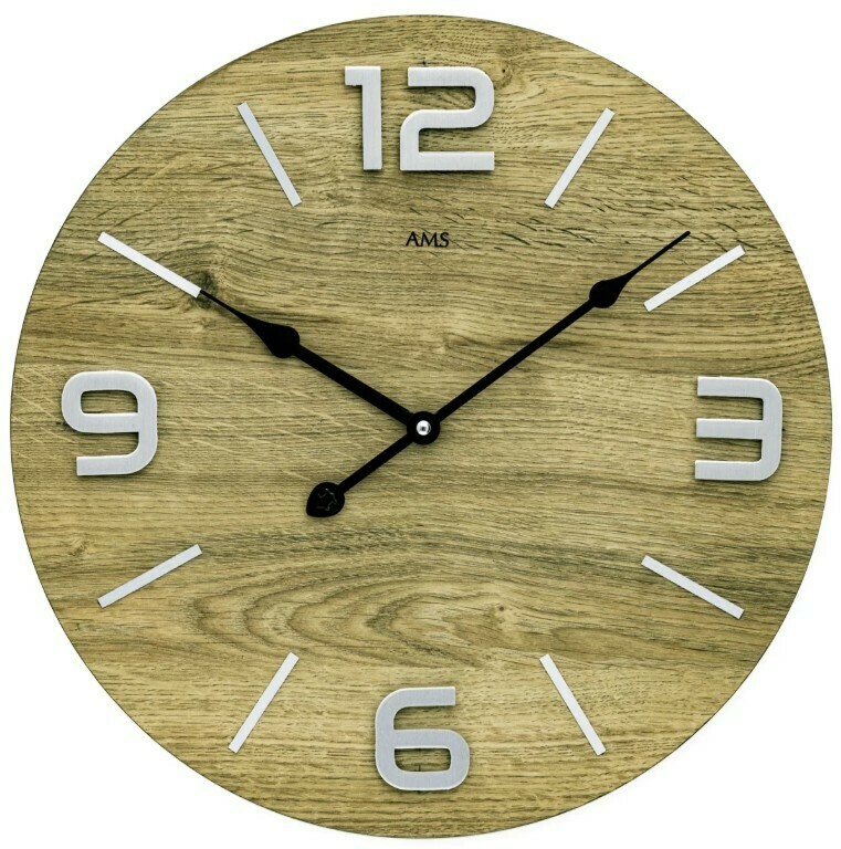 Horloge murale ronde en bois moderne