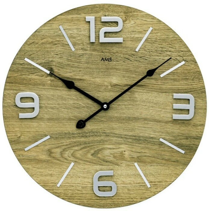 Horloge murale ronde en bois moderne