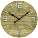 Horloge murale ronde en bois moderne