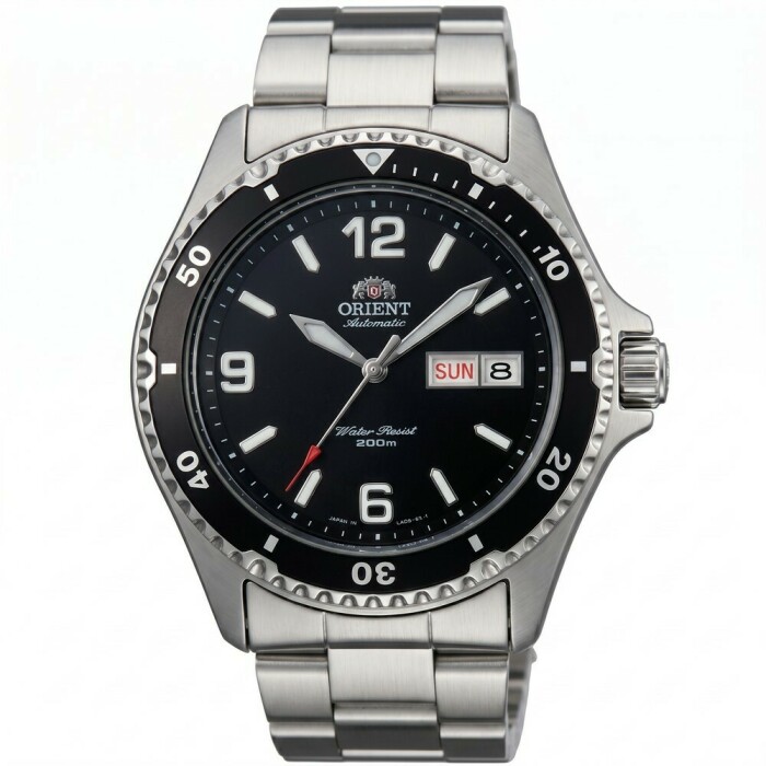 Montre de plong&eacute;e automatique Orient Mako II cadran noir homme AA02001B