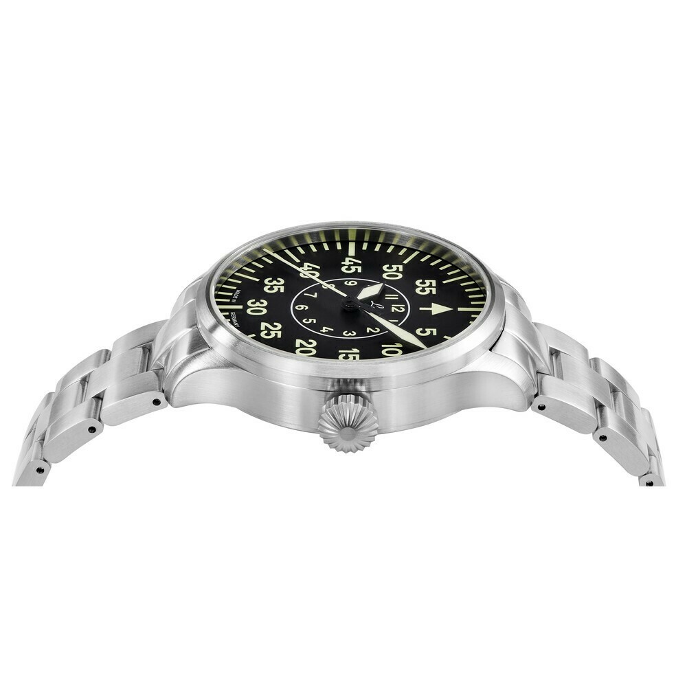 Montre Laco pilote Aachen 42 acier 861891.2 flanc