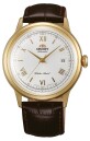 Montre automatique classique en m&eacute;tal dor&eacute; cadran blanc pour homme avec date