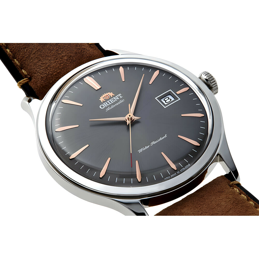 Montre automatique Orient Bambino cadran gris homme AC08003A pos&eacute;e