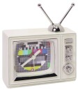 R&eacute;veil miniature en m&eacute;tal gris poste de t&eacute;l&eacute;vision Bayard