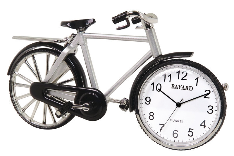 Pendulette miniature en m&eacute;tal &quot;v&eacute;lo&quot;