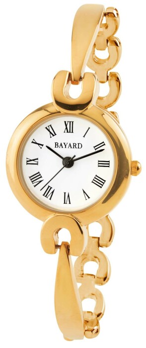 Montre Bayard dorée fine pour femme chiffres arabes
