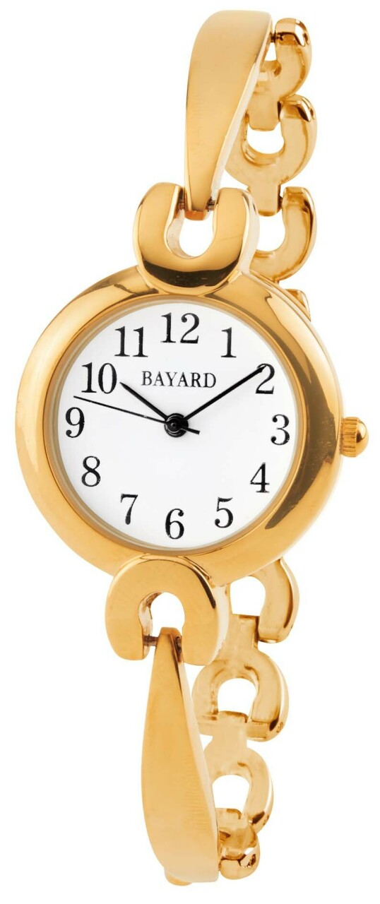 Montre Bayard dor&eacute;e fine pour femme chiffres romains