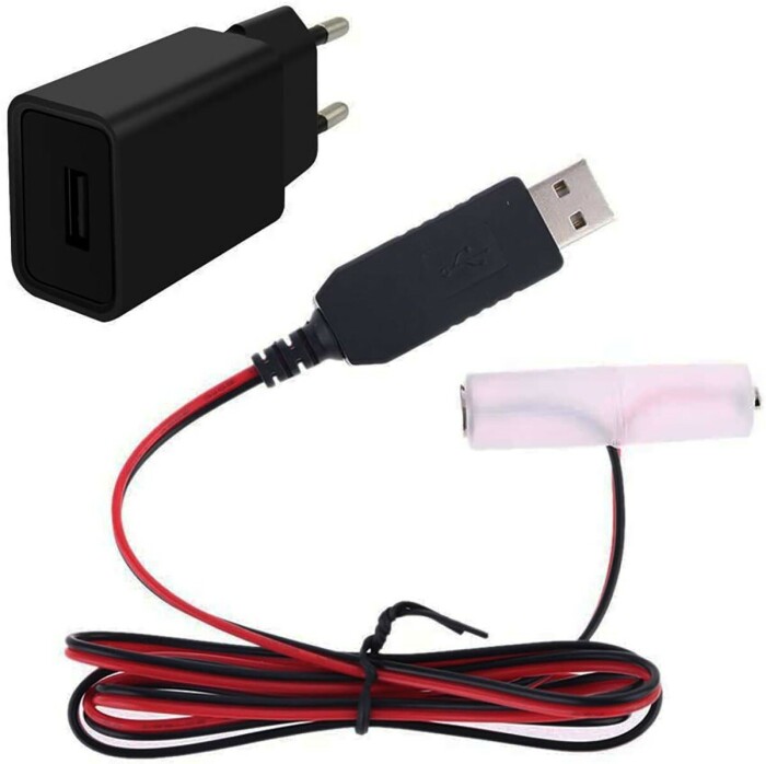 Adaptateur secteur LR6 / AA pour m&eacute;canisme d'horloge