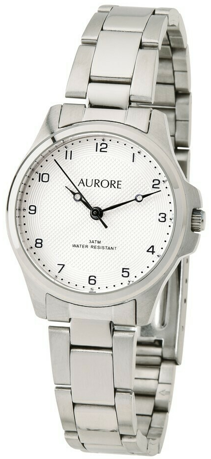Montre classique pour femme en acier cadran blanc