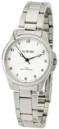 Montre classique pour femme en acier cadran blanc