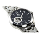 Montre automatique Orient Golden Eye 2 cadran noir homme AG03001B pos&eacute;e plat
