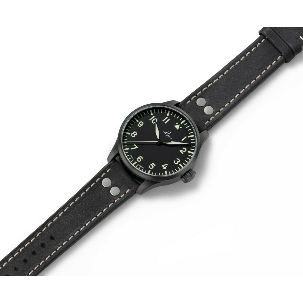 Montre Laco automatique Altenburg pvd noir 861759.2 pos&eacute;e