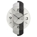 Horloge murale moderne en bois naturel et bois gris
