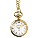 Montre pendentif dor&eacute;e &agrave; piles chiffres arabes
