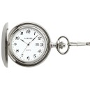 Montre gousset argent&eacute;e avec date