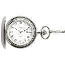 Montre gousset argent&eacute;e avec date chiffres romains