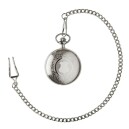 Montre gousset argent&eacute;e avec date chiffres romains_ferm&eacute;