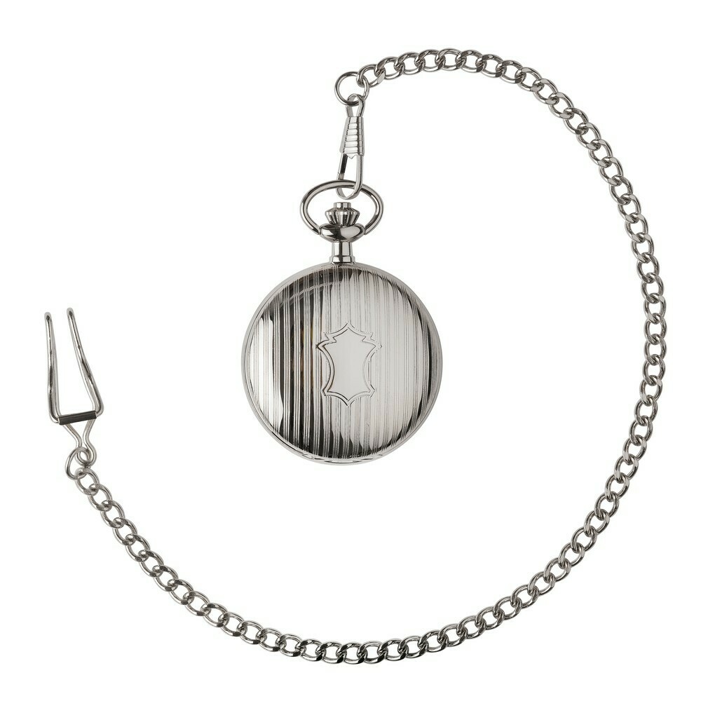Montre gousset argent&eacute;e chiffres arabes_ferm&eacute;