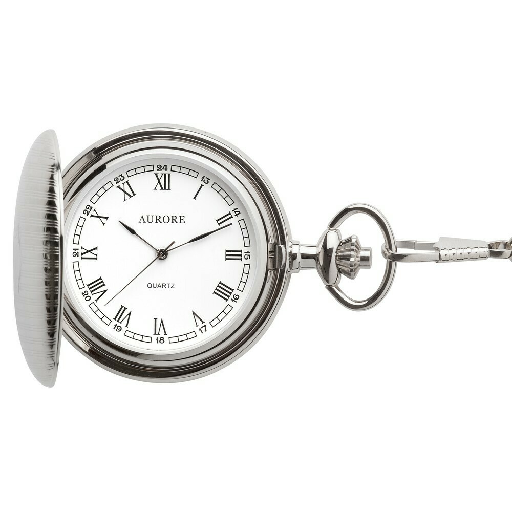 Montre gousset argent&eacute;e chiffres romains