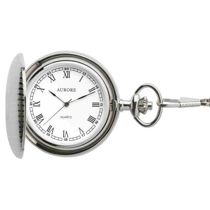 Montre gousset argent&eacute;e chiffres romains