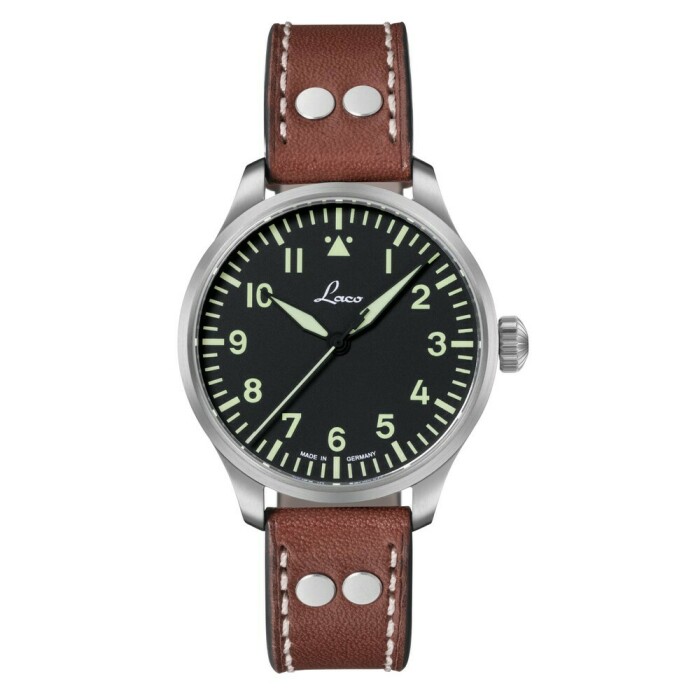 Montre Laco automatique Augsburg 39 cadran noir 861988