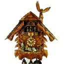 Horloge coucou 8 jours de la For&ecirc;t-Noire chalet chasseur avec aigle 50 cm Zoom