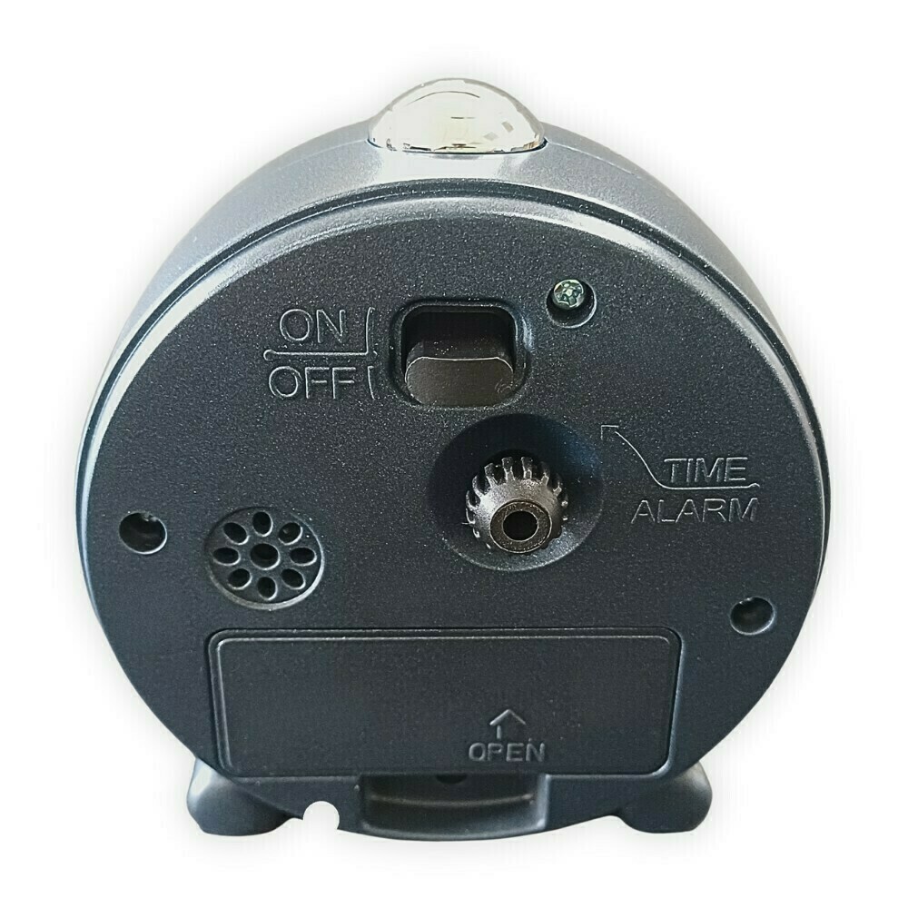 R&eacute;veil silencieux &agrave; quartz &agrave; r&eacute;p&eacute;tition rond argent&eacute; Bayard Arri&egrave;re