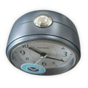 R&eacute;veil silencieux &agrave; quartz &agrave; r&eacute;p&eacute;tition rond argent&eacute; Bayard dessus