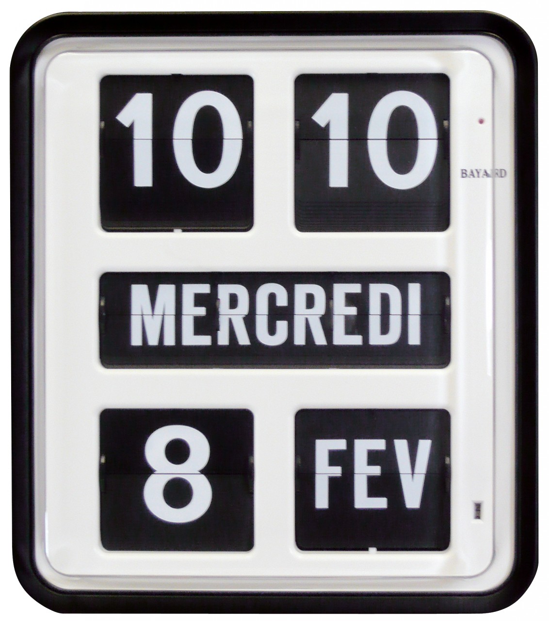Pendule murale rectangulaire &agrave; calendrier perp&eacute;tuel