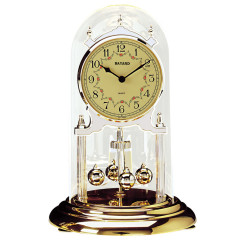 Pendule 400 jours à quartz Bayard cadran couleur champagne chiffres arabes