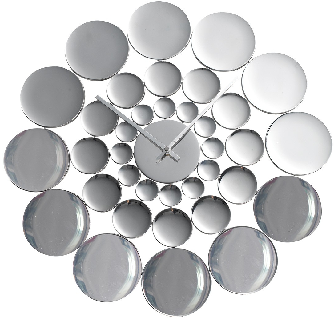 Horloge murale design miroir en aluminium